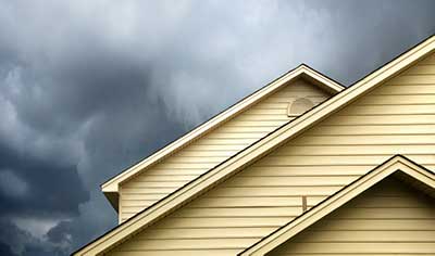 Storm approaching a home